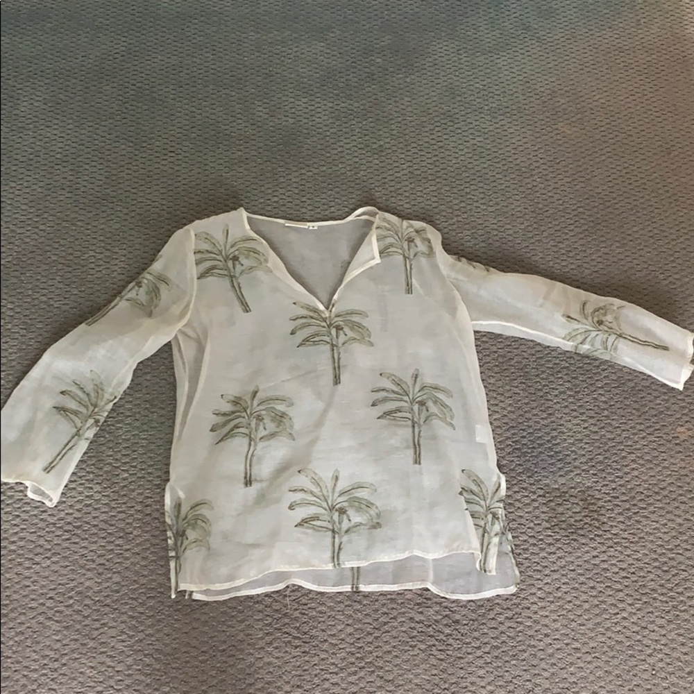 See through blouse with trees